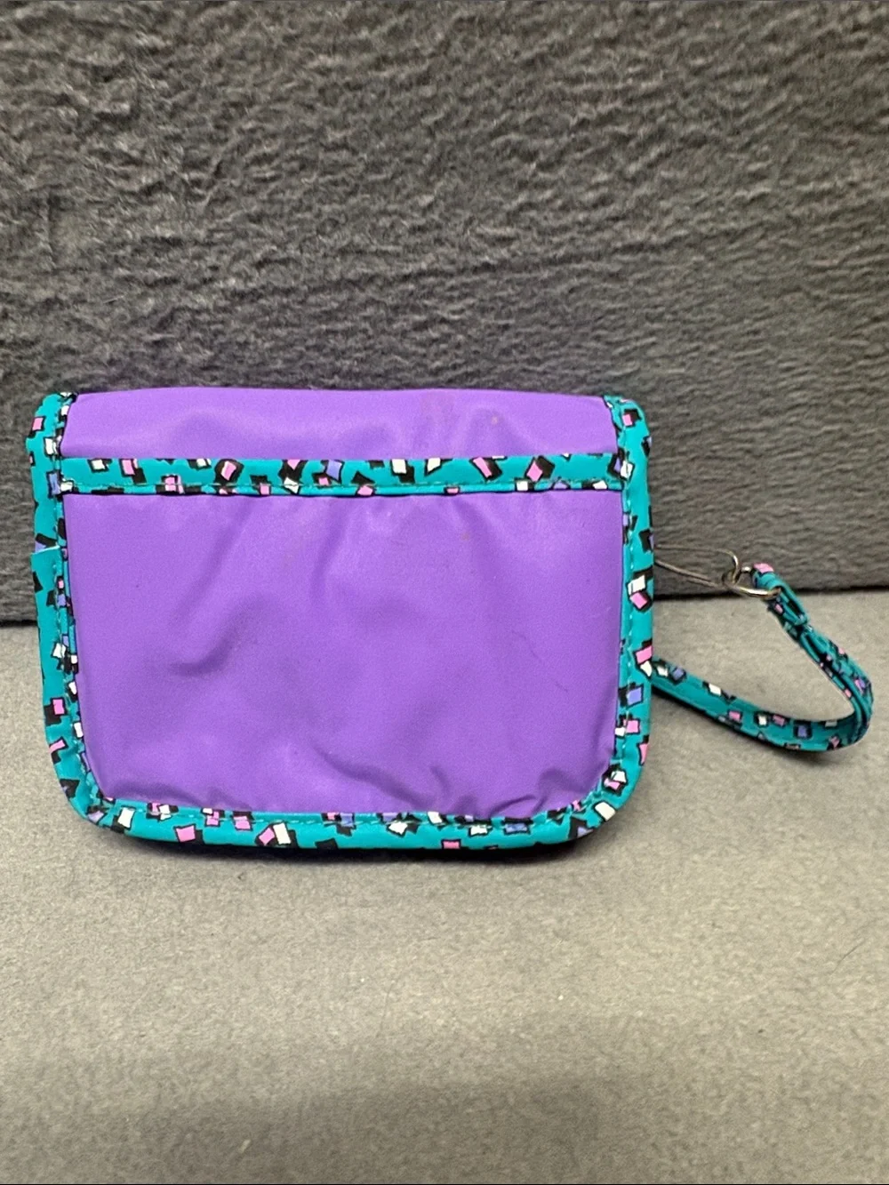 Disney Minnie Mouse Purple and Teal Kids Wristlet Purse